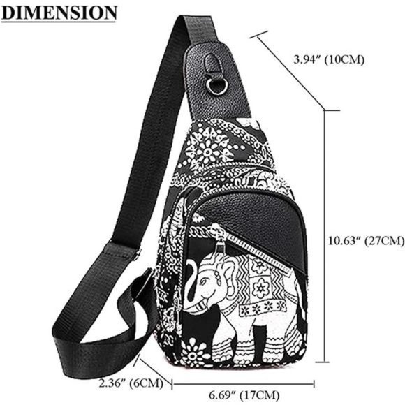 Boho Elephant Sling Bag - Picture 3 of 4